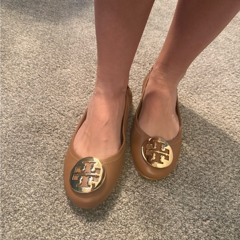 Tory Burch Tan Ballet Flats NEW